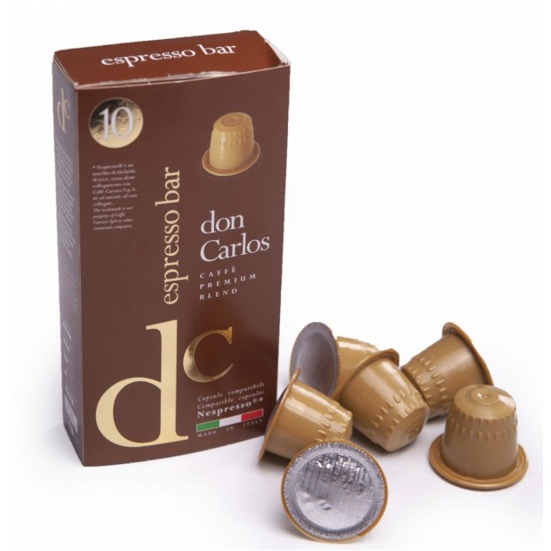 Кава в капсулах Don Carlos N Espresso Bar, 10 капсул Nespresso Кава в капсулах Don Carlos N Espresso Bar, 10 капсул Nespresso